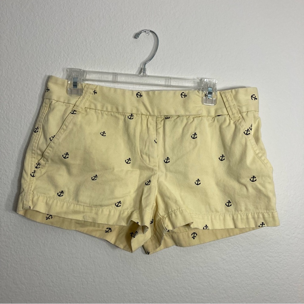 J. Crew City Fit Chino Anchor Shorts - Yellow/Blue - Size 8